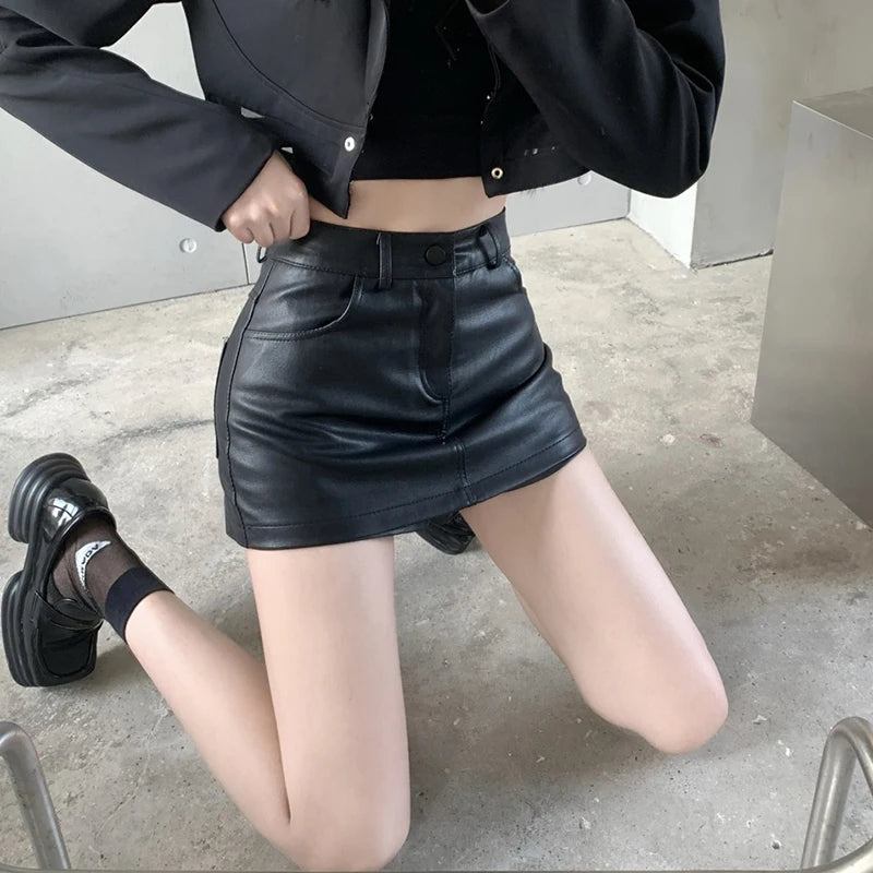 Fashion Sexy Shorts Skirt Women Black High Waisted Y2K Streetwear Female Hot Girl Shorts