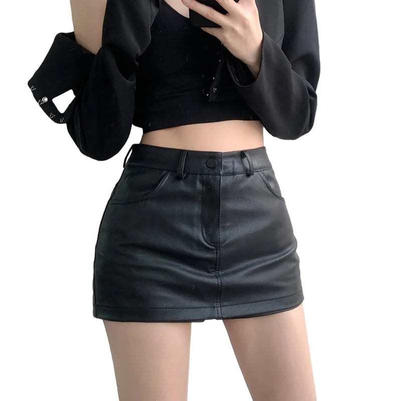 Fashion Sexy Shorts Skirt Women Black High Waisted Y2K Streetwear Female Hot Girl Shorts